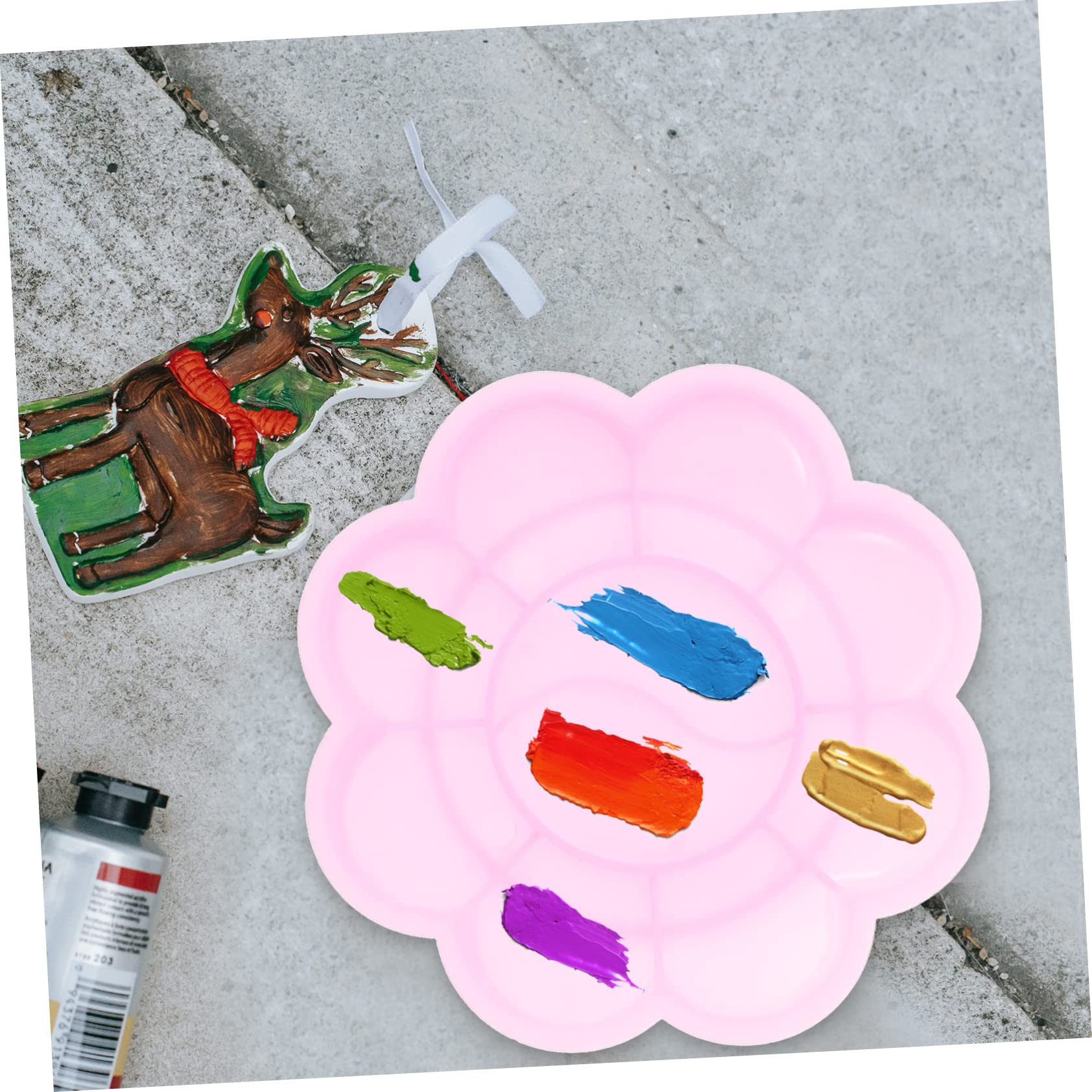 KOCKSHION Art Paint Plate 100pcs Plastic Pallets Watercolor Paint Box for Adults Boys and Girls Artists DIY