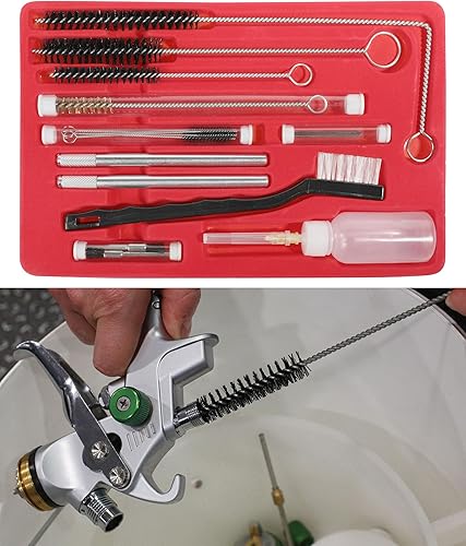 Kit de limpieza de pistola de pulverización de aire de 23 piezas, kit de limpieza de aerógrafo de uso automotriz, accesorios de automóvil, kit de