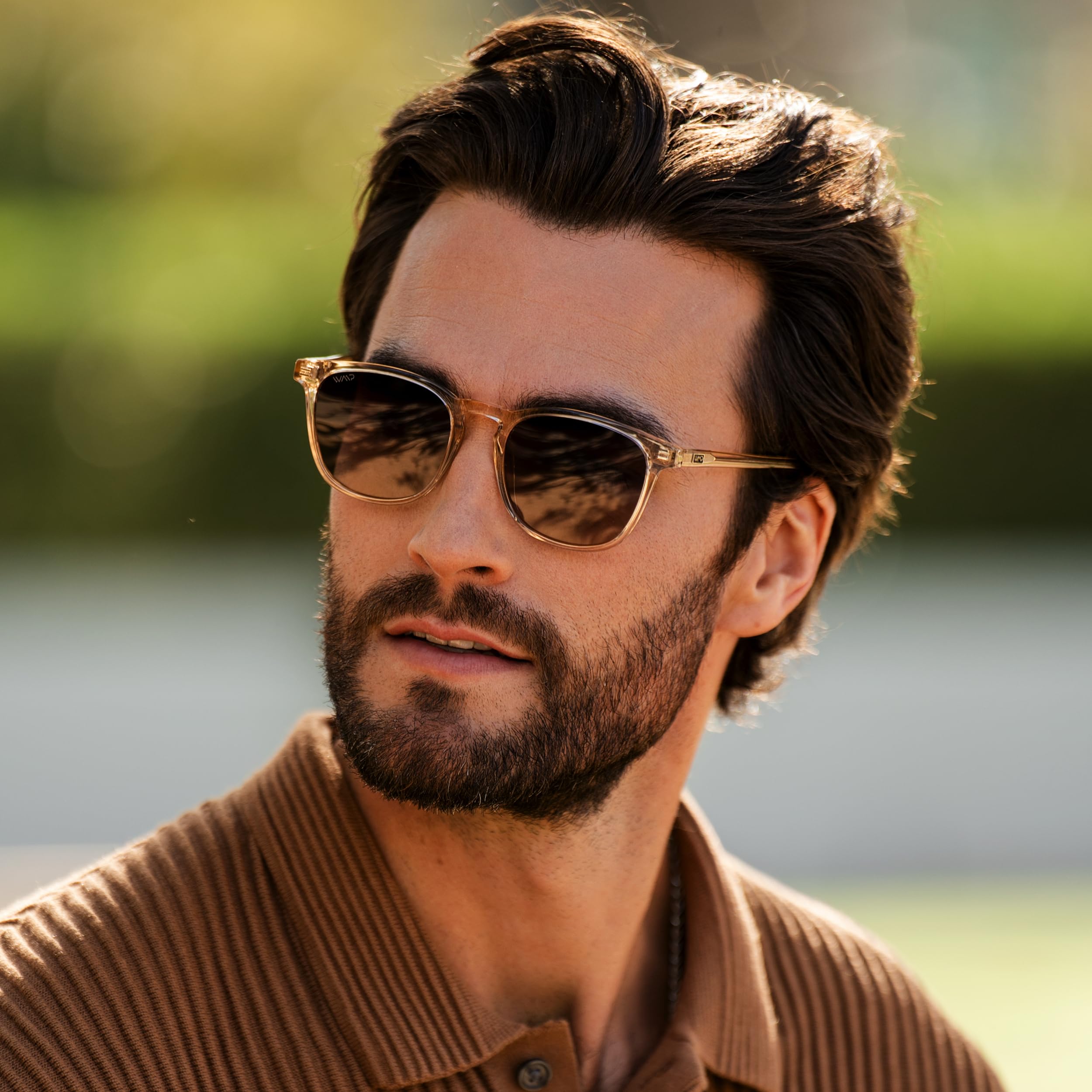 WearMe Pro WMP Eyewear - Men's Polarized Modern Rounded Square Sunglasses
