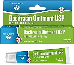 Bacitracin Antibiotic Ointment with Zinc USP - 1 oz Topical Antibiotic First Aid Ointment - Helps Prevent Infection in Minor Cuts, Scrapes, and Burns