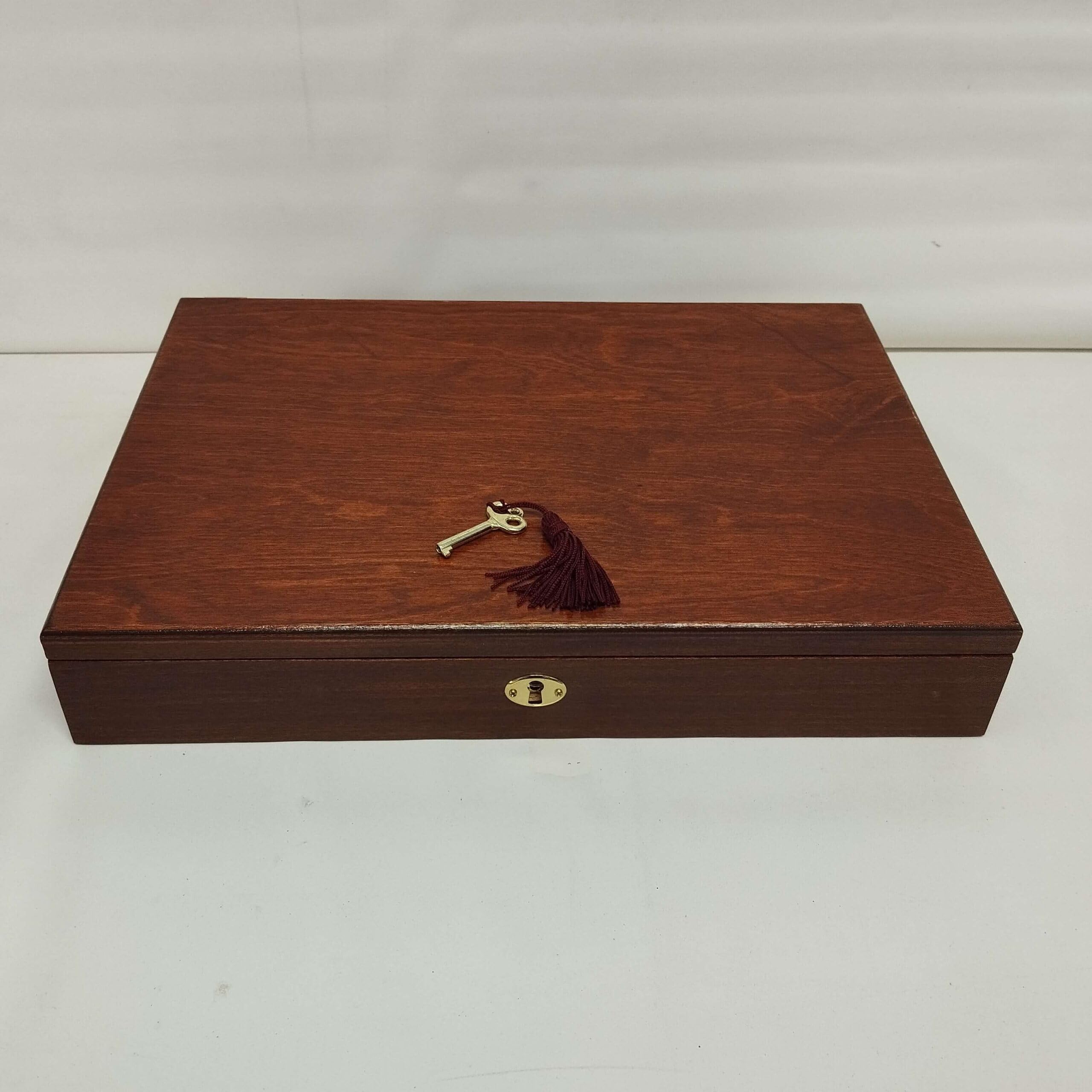 Caja para Monedas con 2 Bandejas de Terciopelo – Estuche de Madera Artesanal para Coleccionistas, Vitrina Expositor para Guardar y Organizar Colecciones