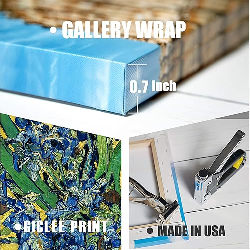 Miniatura 168 de A&T ARTWORK The Starry Night de Vincent Van Gogh. Tamaño del marco: 36 x 30 pulgadas, tamaño de la imagen: 30 x 24 pulgadas, reproducciones clásicas