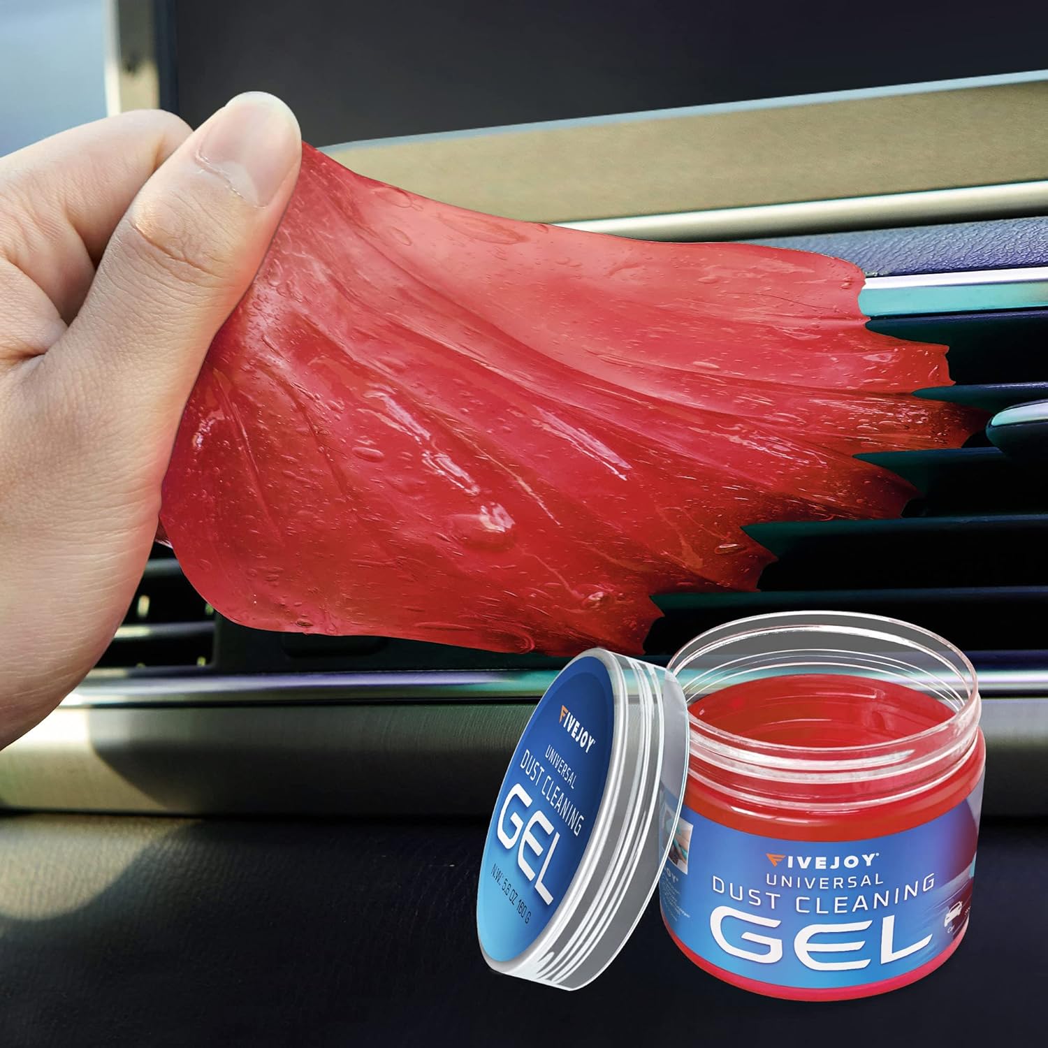 FiveJoy Universal Cleaning Gel for Car Detailing, Reusable