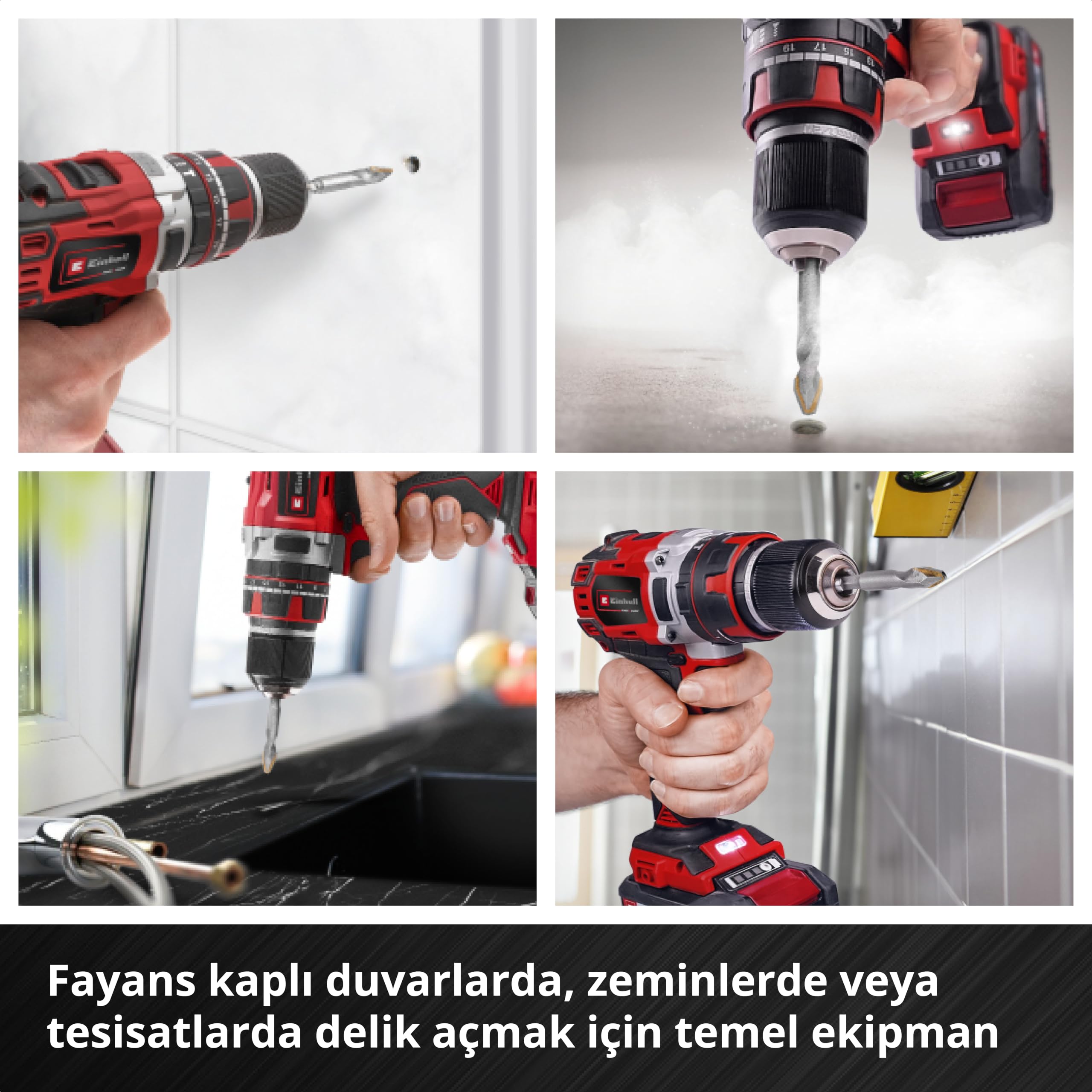 Orijinal Einhell XS-CASE 4 Parça Karbür Fayans Matkap Ucu Seti (Takım Çeliğinden Üretilmiştir, Özel Taşlanmış Karbür Plaka, Merkezleme Ucu, E 6.3 Sap, Saklama Kutusu Dahil) - 49051404