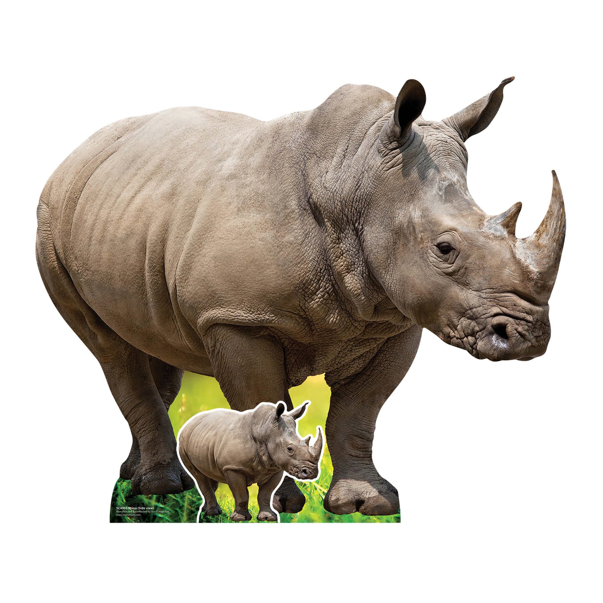 Star Cutouts SC4903 Rhino Side View Cardboard Cutout Height 94cm