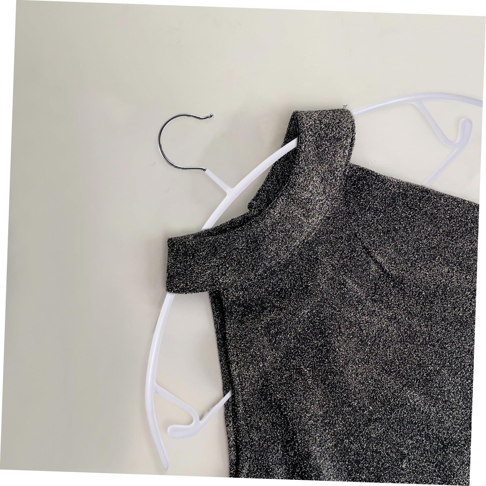 Set 10 Grucce Semicerchio in Pvc Ferro Bianco Traceless Antiscivolo Multifunzione Capacità 8kg per Gilet e Gonne per Inverno e Piccoli Lavanderie