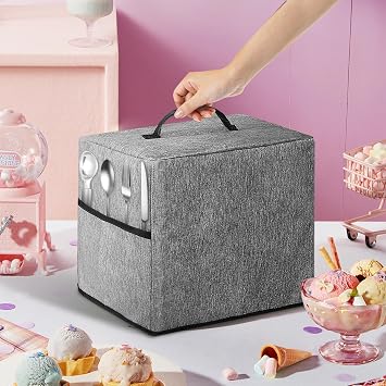 Ice Maker Dustproof Cover - Maker Shield Protector - Dust Protection, Portable Ice Makers Cover with Storage Pocket, Waterproof Household Appliance Protective Cover