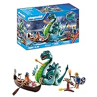 PLAYMOBIL | Vichingo con Mostro Marino | Giocattolo educativo per bambini dai 4 anni