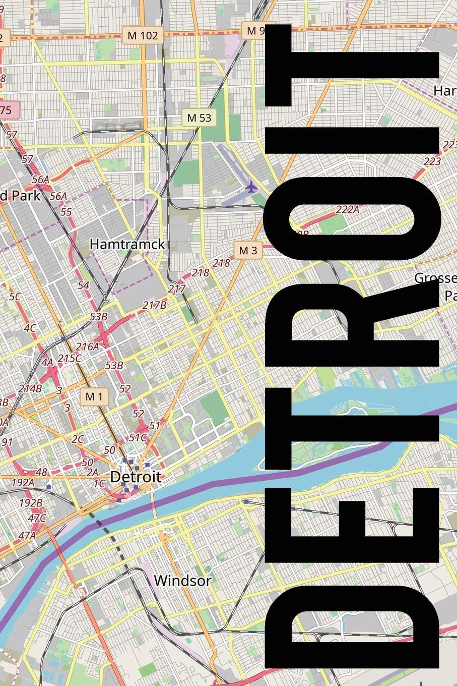 Detroit: 6x9 blank lined journal