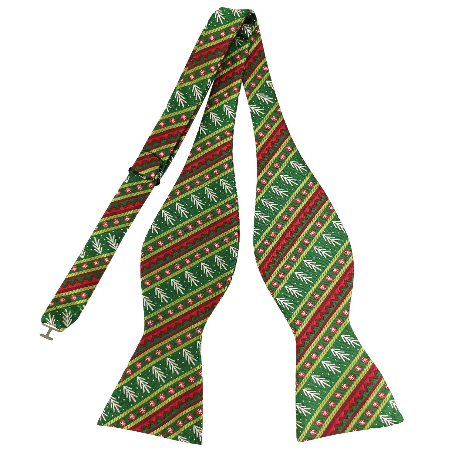 KOOELLEMens Festive Pattern Jacquard Bow Ties for Christmas Bowtie Gift - Holiday