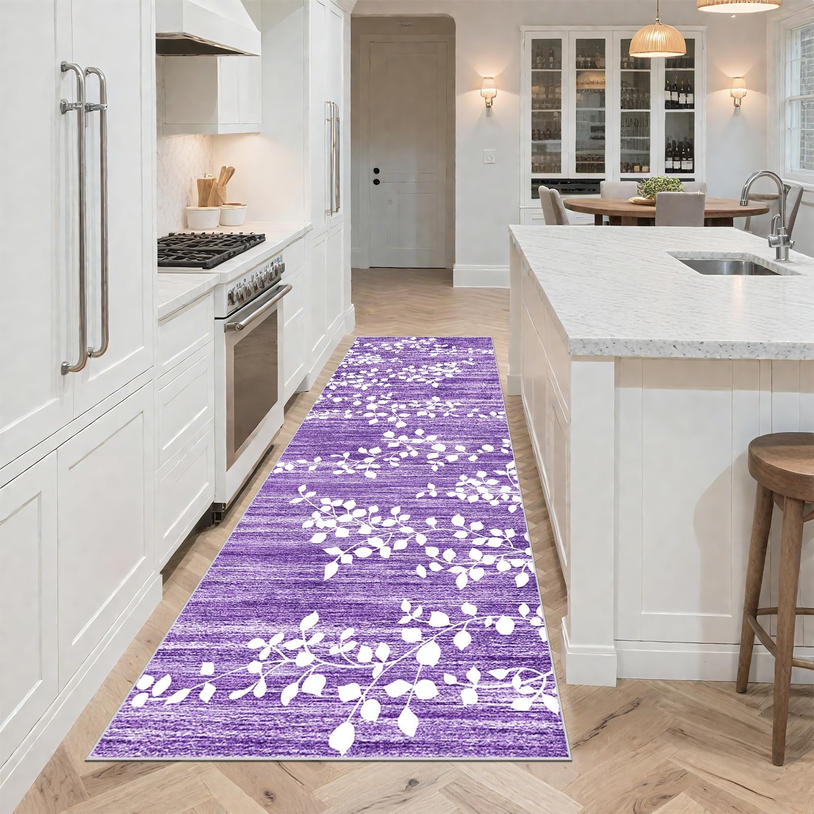 Długie dywaniki do korytarza, antypoślizgowe maty kuchenne 80 x 500 cm zmywalny dywanik do korytarza, dywanik do przedpokoju, maty do wejścia kuchnia pralnia sypialnia
