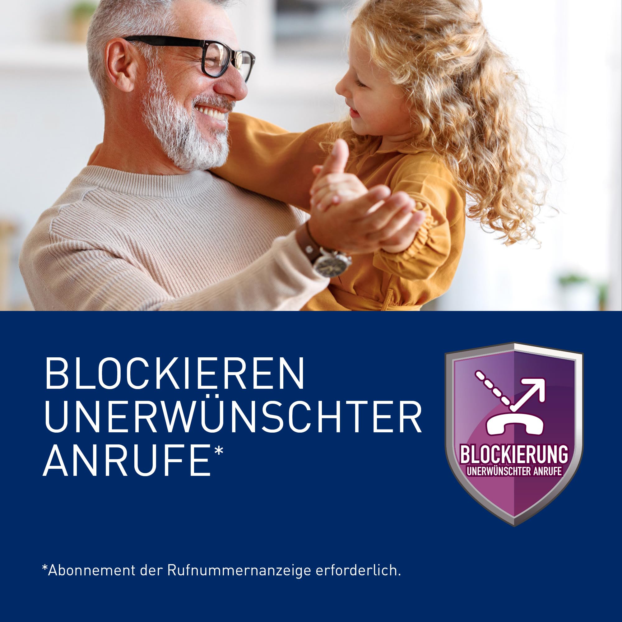 Panasonic KX-TGH723GS Schnurlostelefon mit Anrufbeantworter 3er Set (DECT Telefon, strahlungsarm, Farbdisplay, Anrufsperre, Freisprechen) schwarz