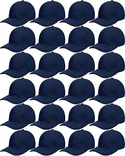 24 Pieces Blank Baseball Cap Adjustable Back Strap Plain Blank Camouflage Hat Unisex Baseball Cap for Trucker Men Women
