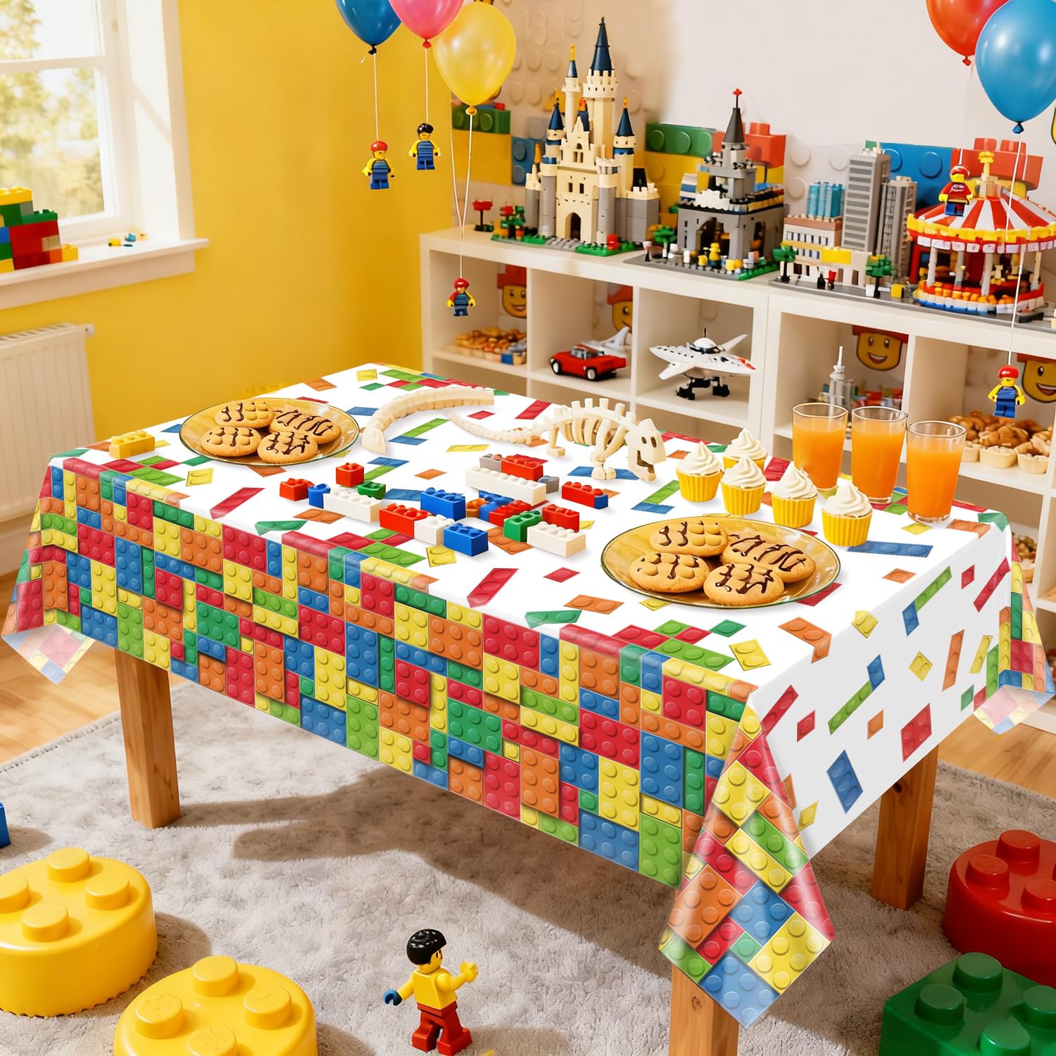 PTECDROTS 4Pcs Building Block Tablecloths - Image 4