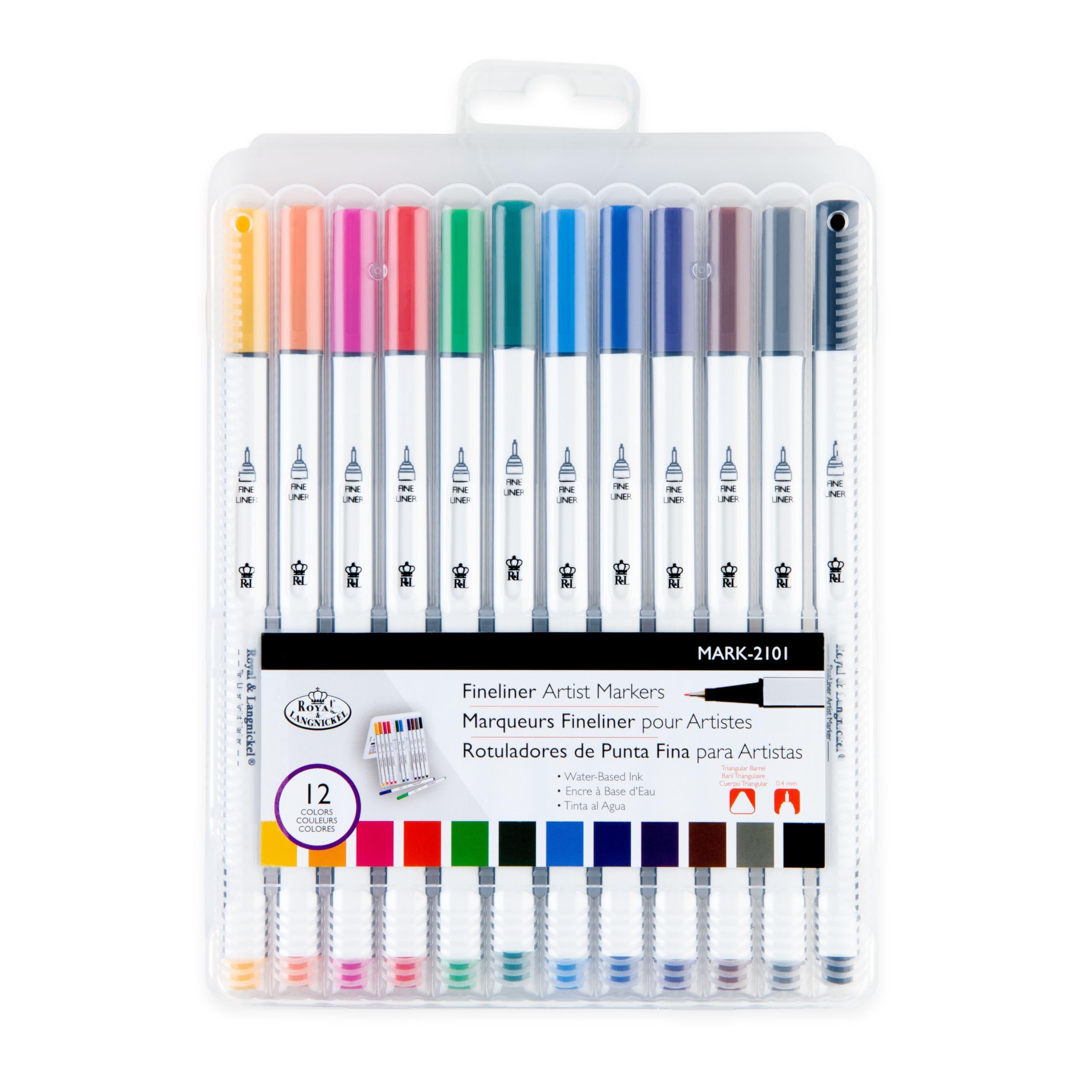 Royal & Langnickel Bunte Marker Nach Zahlen Set – 6 Marker + 6 Vorlagen | Mit Reißverschluss-Mappe, Für Unterwegs