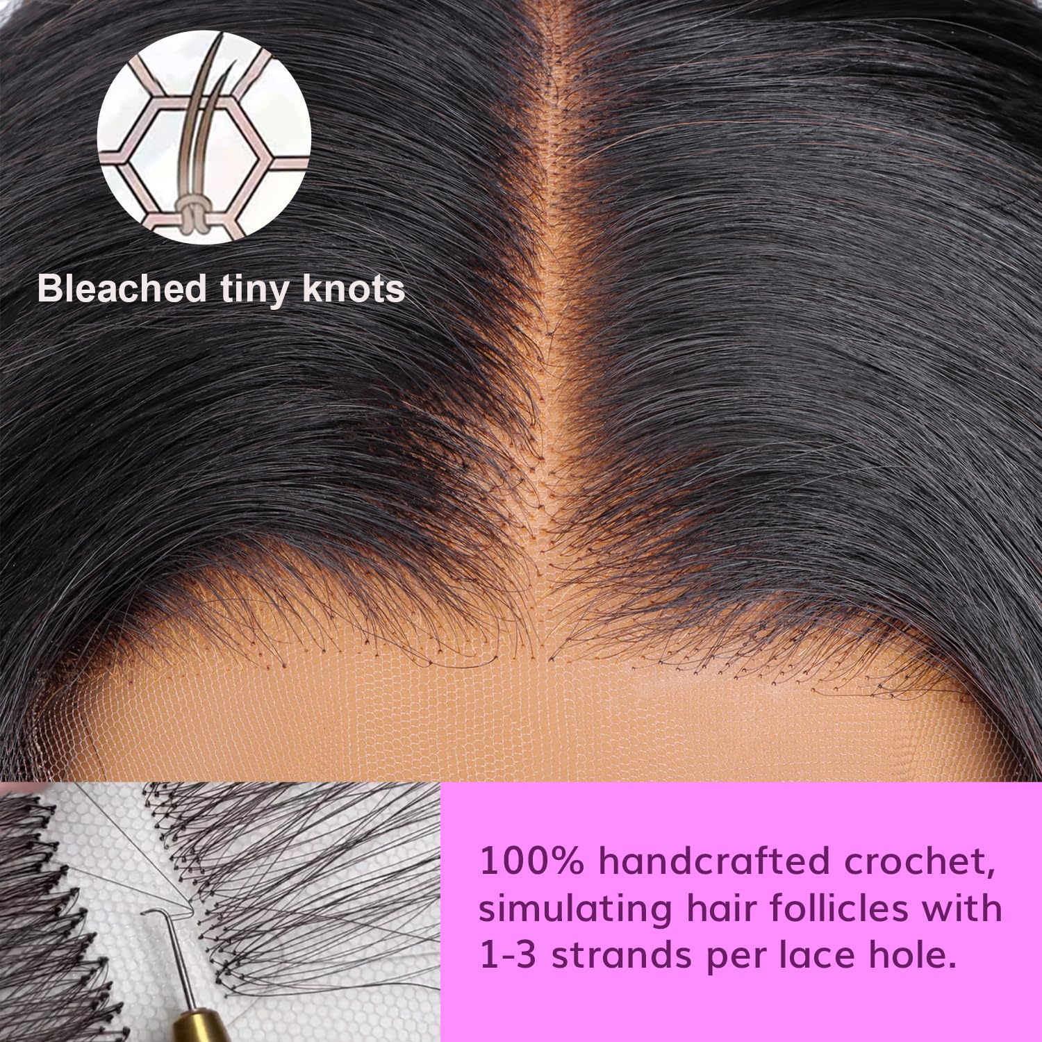 IDN BEAUTY hautähnlicher HD 13X4 Spitze Frontal nur Körperwelle Echthaar-Verschluss gebleichte Einzelknoten HD-Verschluss 0,1 mm ultradünne Spitze vorgezupfter Haaransatz 35 cm (14 Zoll)