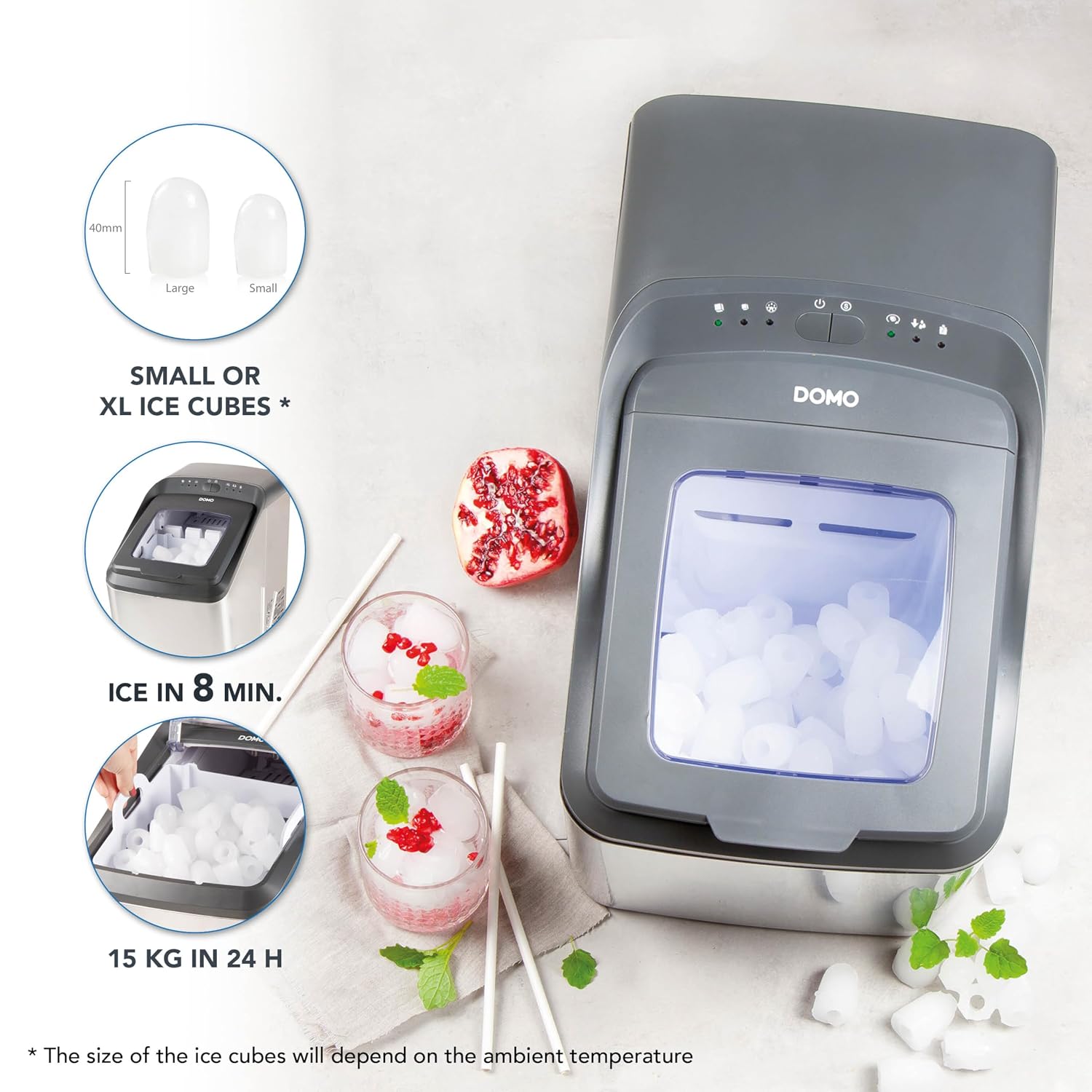 Machine à glaçons DOMO – vue produit premium
