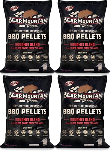 Miniatura 28 de Bear Mountain BBQ FK13 Premium - Gránulos ahumadores de madera dura suave y afrutada para asar al aire libre, 20 libras (paquete de 4)