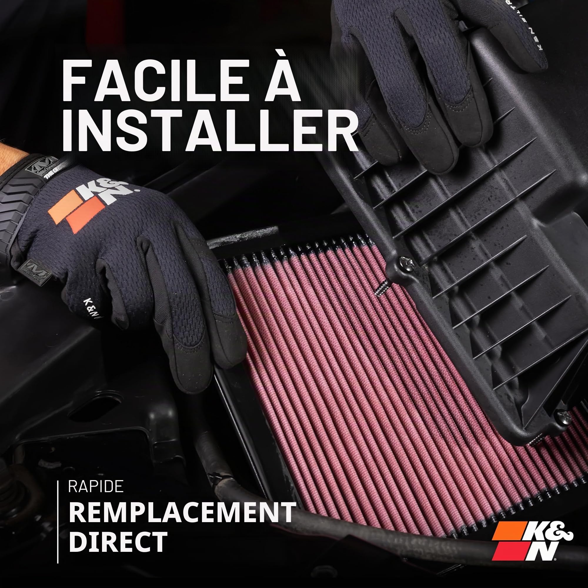 K&N 33-5029 Filtre à Air du Moteur: Haute Performance, Premium, Lavable, Filtre de Remplacement, Plus de Pouvoir, 2015-2019 Mustang