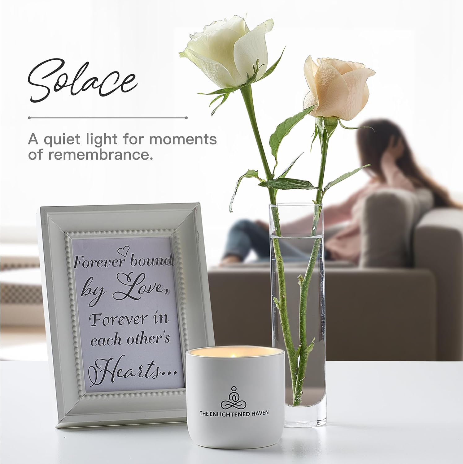 Sympathy Candle - Natural Soy Wax Scented Memorial Candles for Loss of Loved One - Remembrance, Grief, Condolences, Funeral, Thinking of You, Bereavement Gifts - Lime, Basil and Mandarin - 40 burn hrs - Image 5