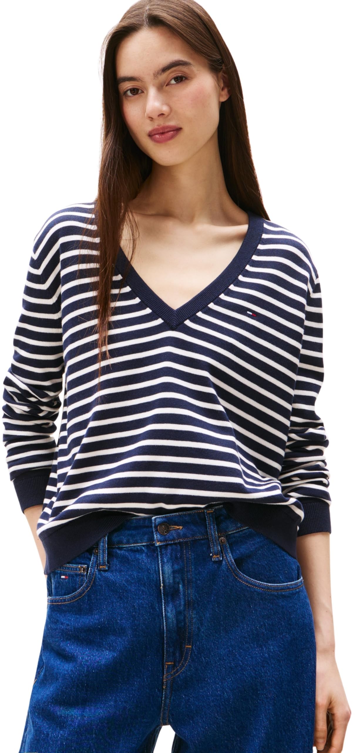 Tommy Jeans Damen Pullover V-Ausschnitt