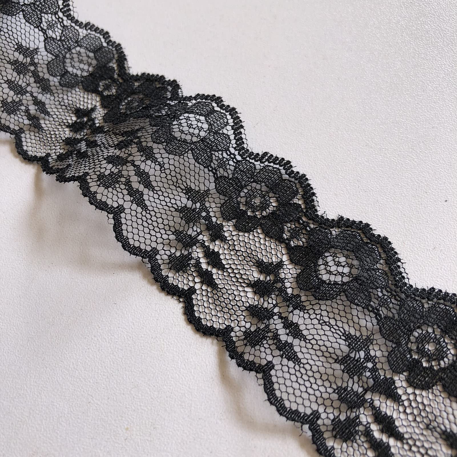 Amazon.com: Black Lace Ribbon 6 Styles Mixed Non-Elastic Trim Lace