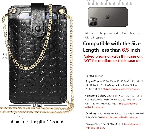 Miniatura 4 de YICHEEY Cell Phone Purse Wallet Small Crossbody Bags Mini Shoulder Bag with Card Slot for iPhone 16 Pro Max Galaxy S25+