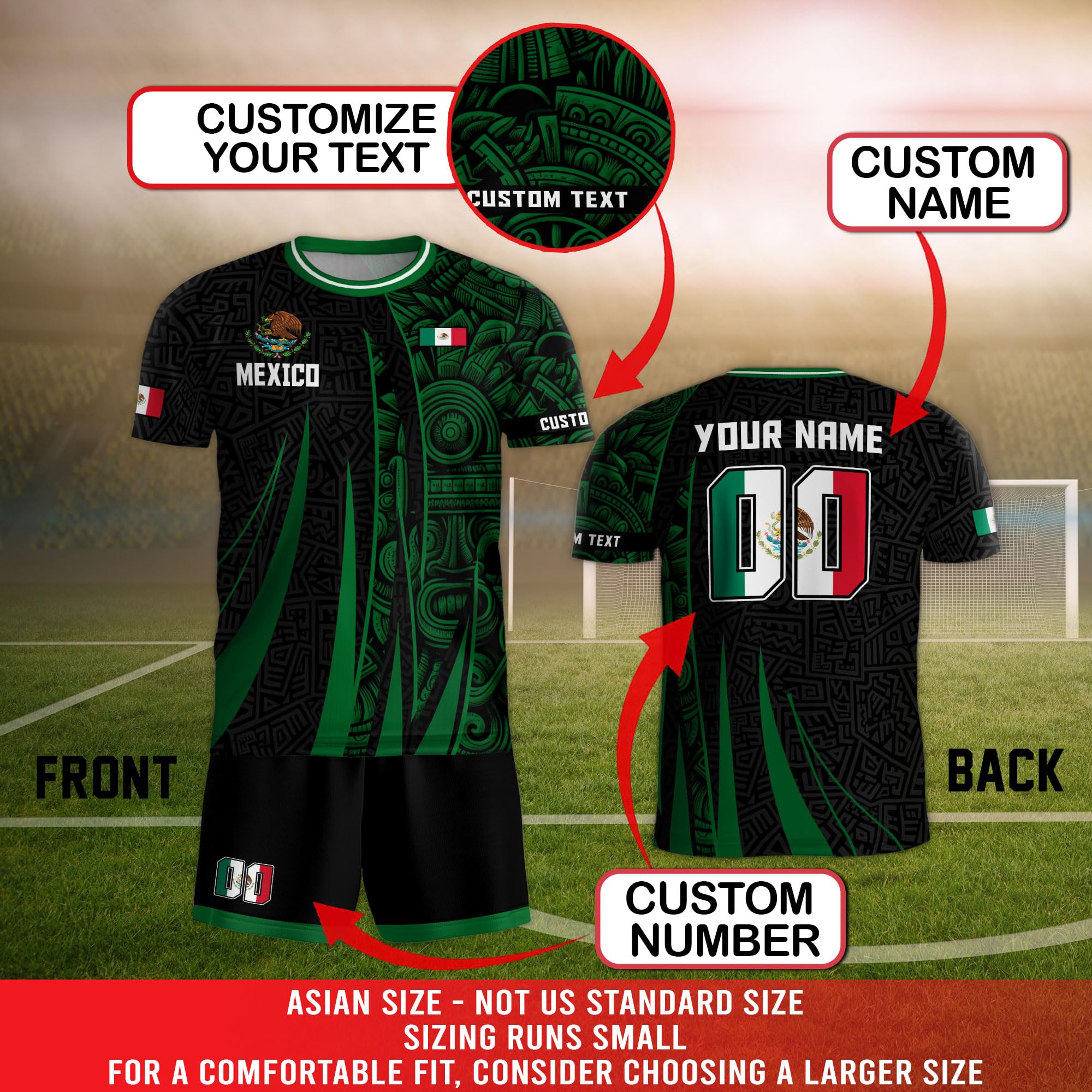 Customized Jersey De Mexico, Customized Mexican Soccer Jersey, Vintage Custom Mexico Jersey, Soccer Jerseys for Men 2