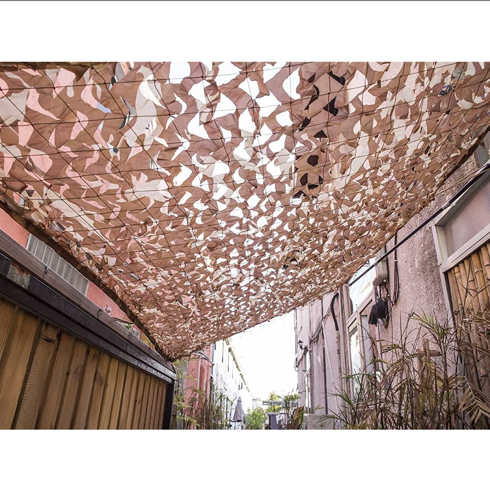 Rete Mimetica Del Deserto 2×3m 3×3m 3×4m 4×5m 5×5m 6×8m,Rete Militare,Rete Mimetica Camouflage Per Protezione Solare,Per Giardino Pergola Patio Decorazione Campeggio Caccia,Desert-2x3m(6.6*9.8ft)