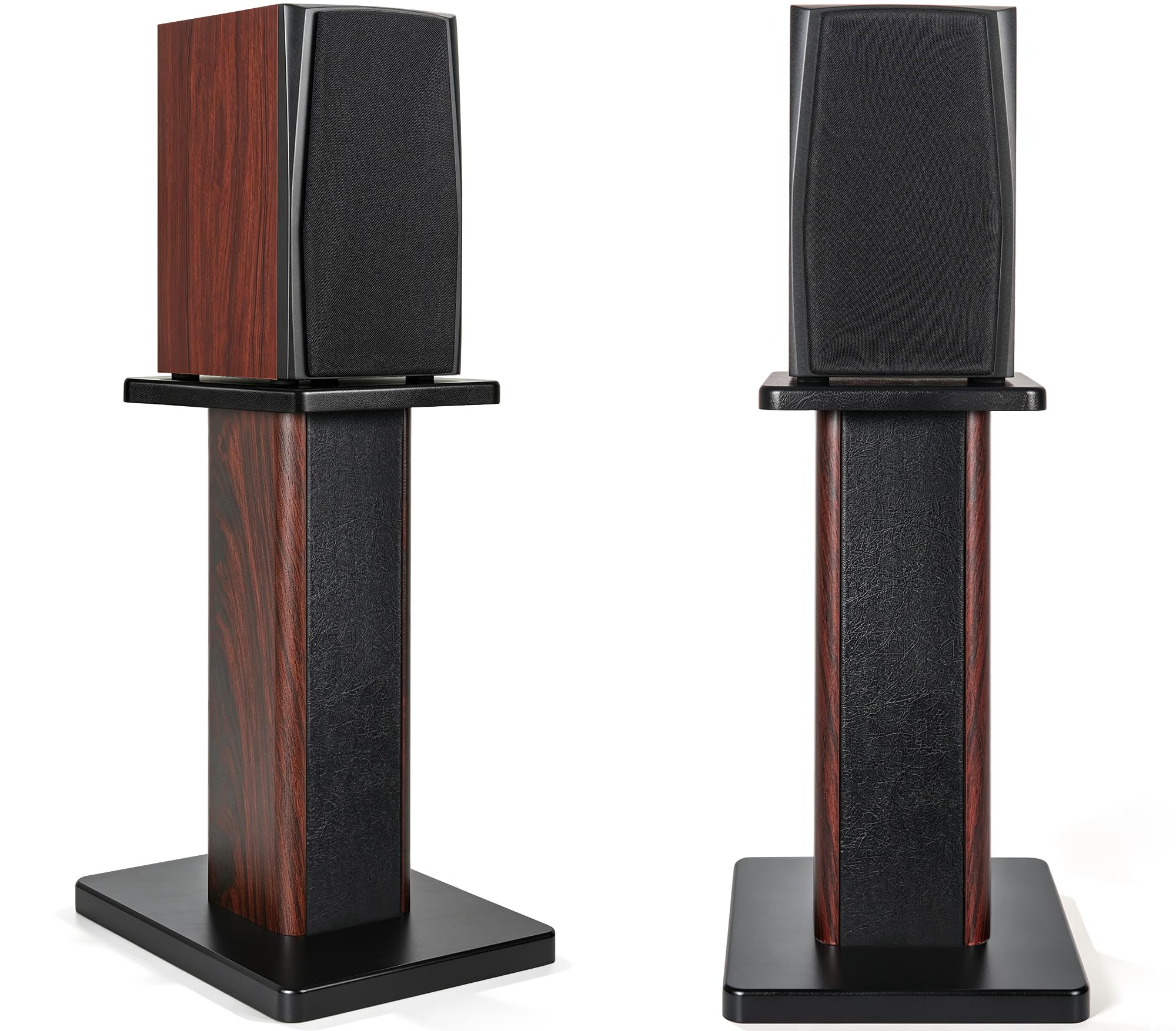 2er-Pack Holz-Lautsprecherständer mit Sand Füllbarer Design, Boxenständer Holz für Satelliten Regallautsprecher, Tragkraft bis zu 50 KG, Universelle Lautsprecherständer (60CM)