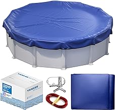 Winter Pool Cover 24 ft Round for Above Ground | Extra Thick & Durable Above-Ground Pool Cover | Sapphire Series of Premium Cold- and UV-Resistant Pool Cover | by Yankee Pool Pillow
