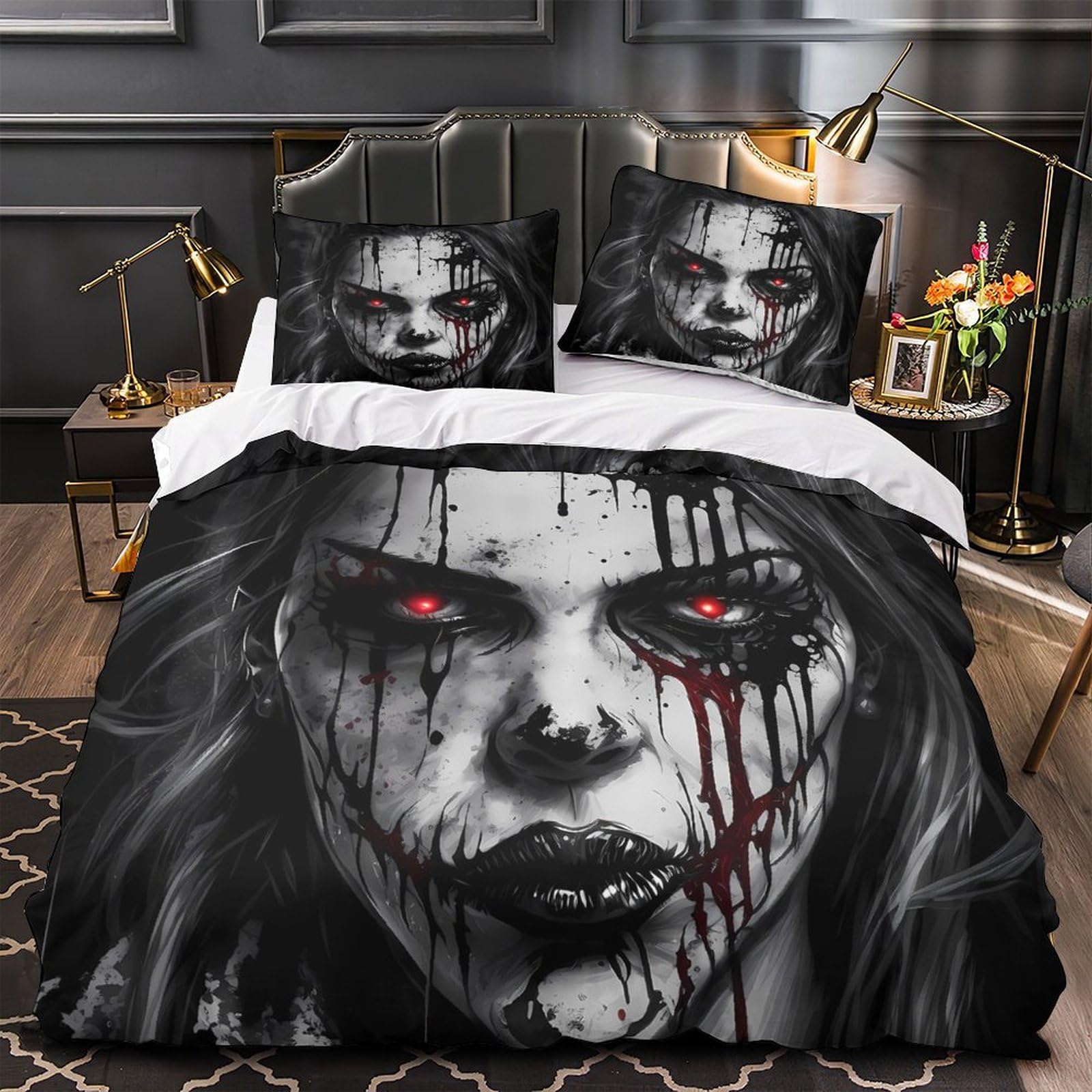 Housse de couette hockey hypoallergénique et super douce avec fermeture éclair 200x200