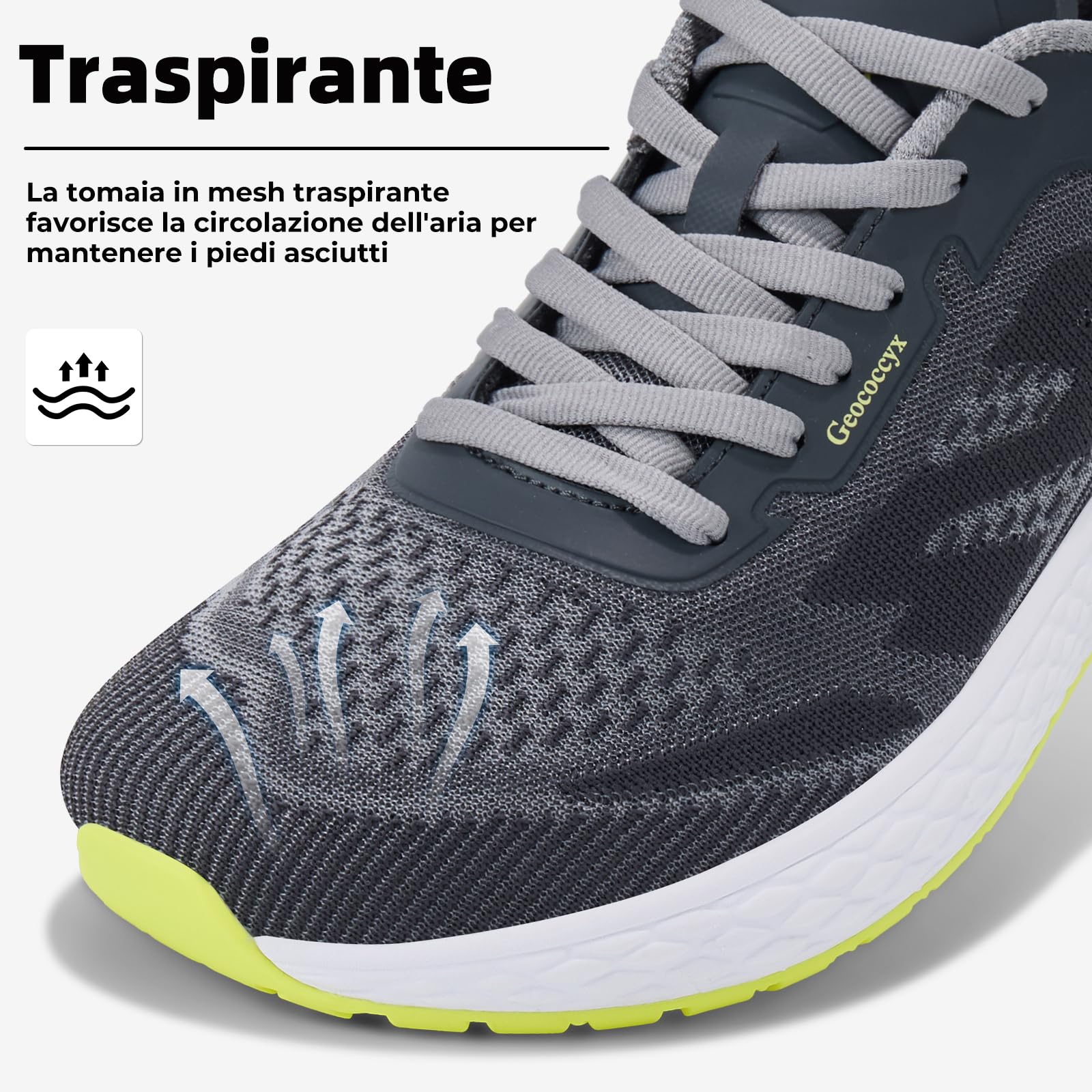 Scarpe da Ginnastica Uomo Punta Larga Running Sneakers Traspiranti Fitness