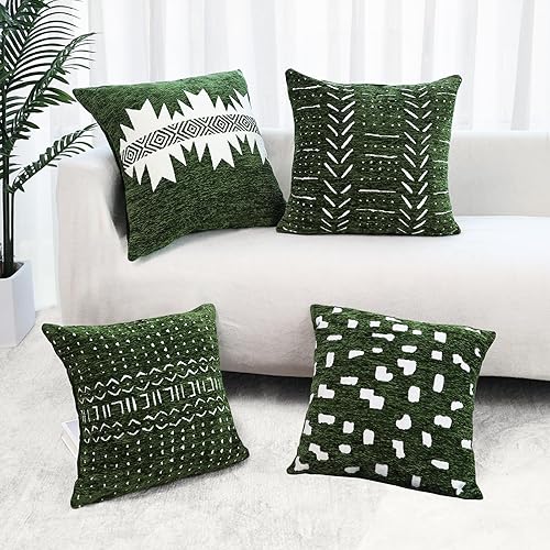 Juego de 4 fundas de cojín decorativas de terciopelo de felpilla suave, fundas de almohada modernas para decoración del hogar, fundas cuadradas para
