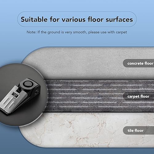 Miniatura 6 de Alarma de tope de puerta tope de puerta con alarma de seguridad de 120 DB topes de puerta expertos para el hogar herramientas de seguridad ideales