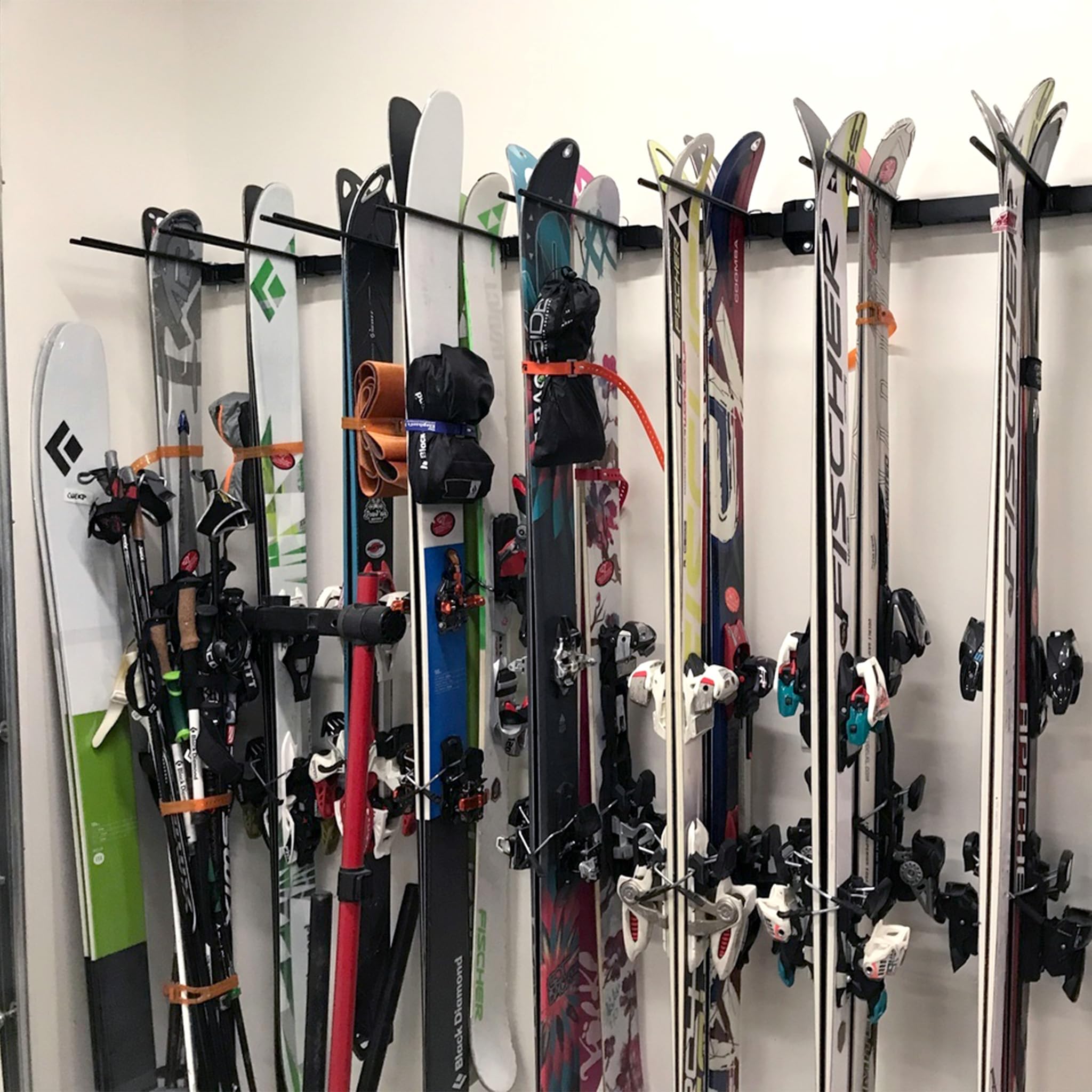 StoreYourBoard Solitude Porte-skis, support mural pouvant contenir 10 paires de skis, supporte 136 kg