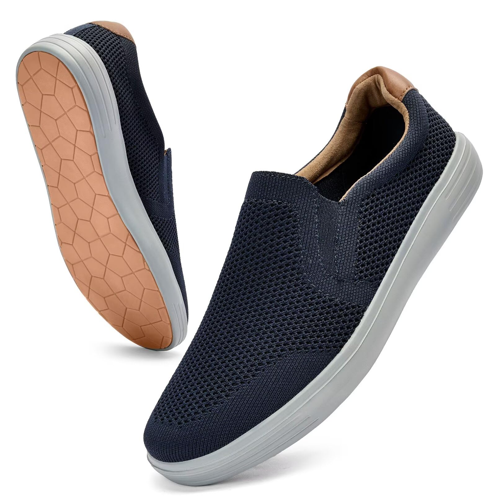 Puxowe Mocasines Casuales para Hombre, Zapatos de Malla para Caminar, Mocasines de Vestir para Negocios y Ocio