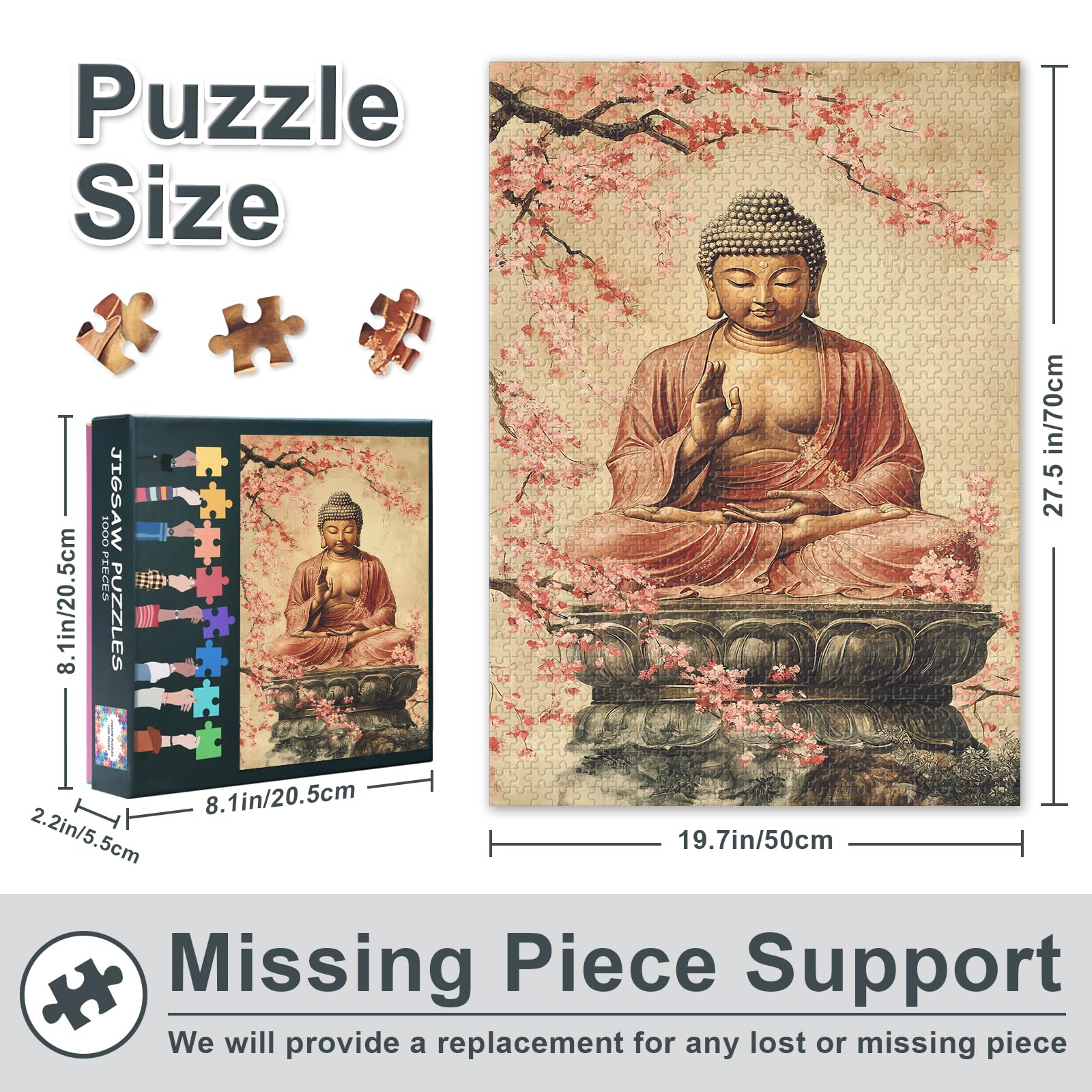 Bodhisattva Lord Buddha, Jigsaw Puzzles 1000 Pieces for Adults, Buddhist Culture and Religion - Image 3
