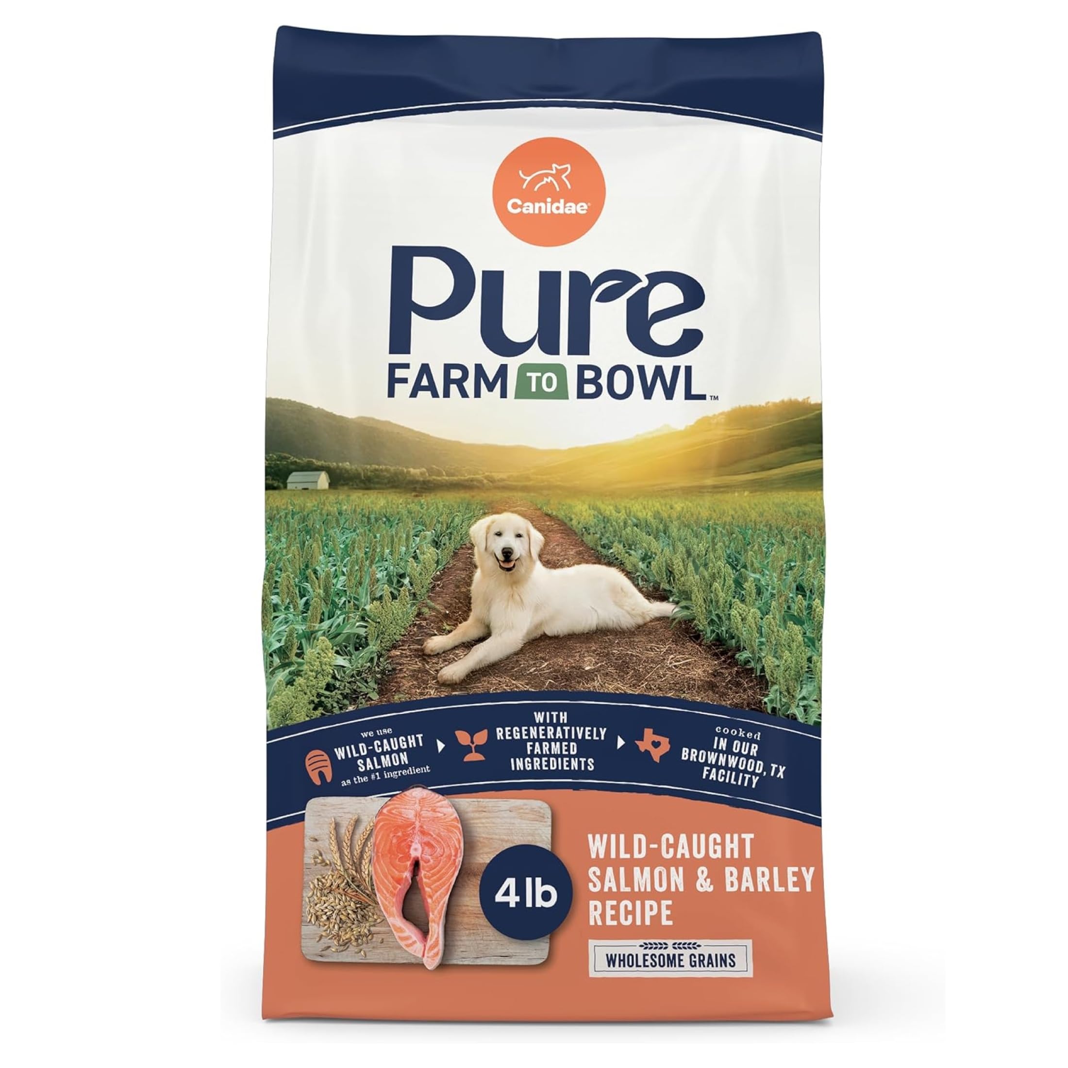 Canidae Pure Farm to Bowl Adult Dog Food — Salmon & Barley, 4 lb