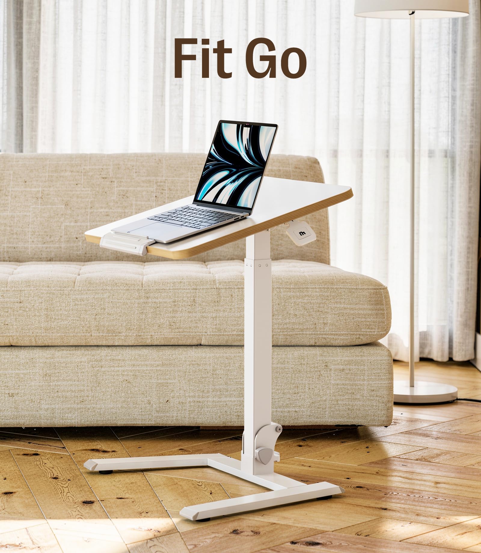 Amazon | Maidesite Fit Go 昇降デスク ガス圧式【組立不要】天板角度
