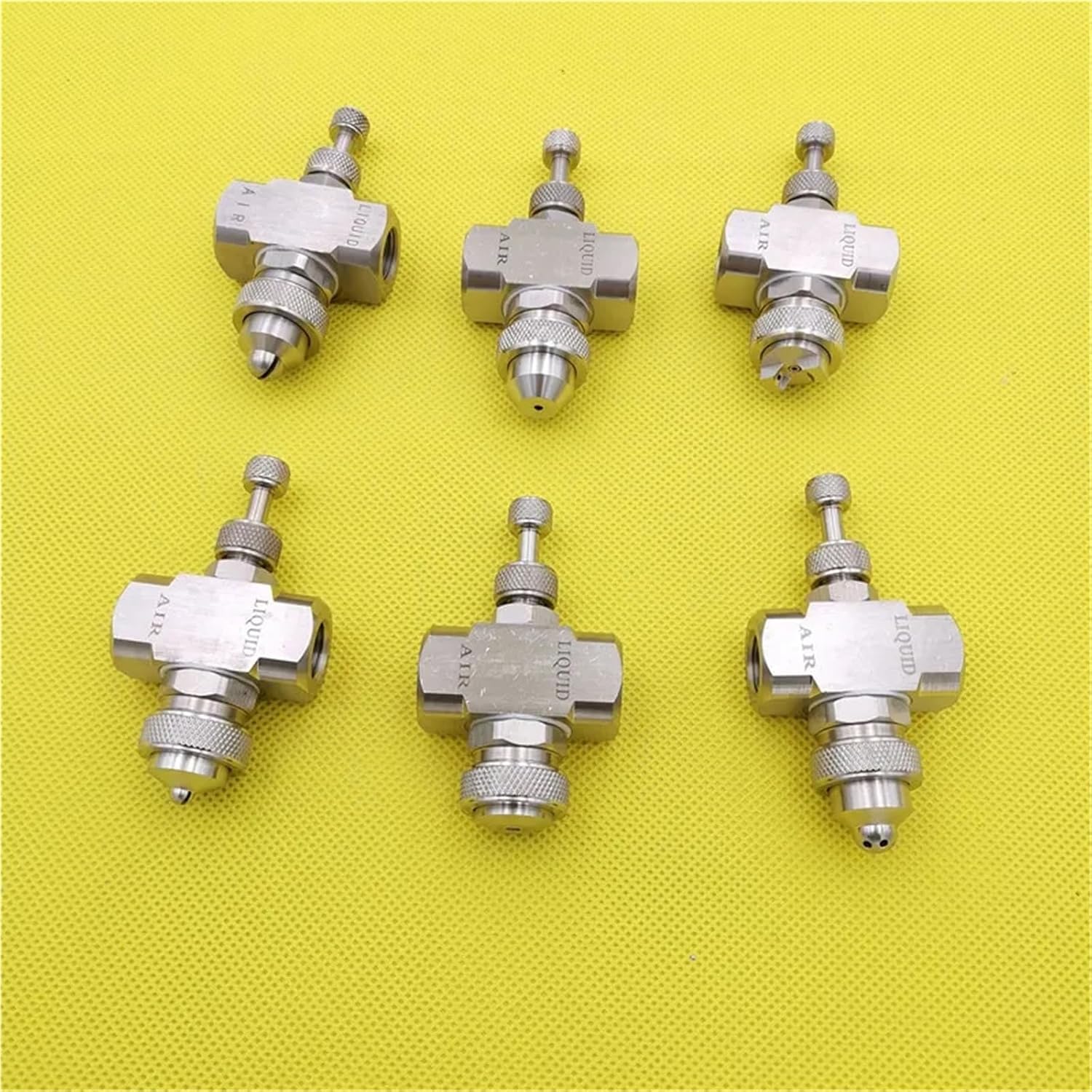 Air atomizing Nozzle Adjustable Spray misting Nozzle Siphon Flat Fan/Cone Sprayer Cooling humidify Gas-Water Mist Spray Jet