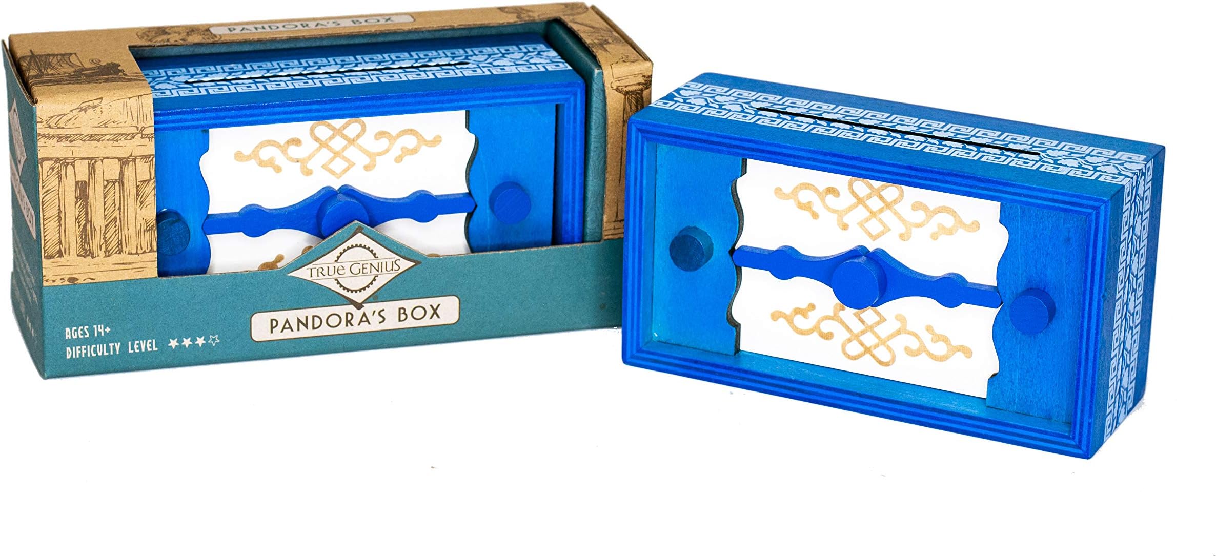 Project Genius Pandora'a Box- Gift Box Puzzle, Brain Teaser Box That Holds Gift Cards, Money, Artfully Crafted Wooden Puzzle, Secret Box, Gift Box, Puzzle Box