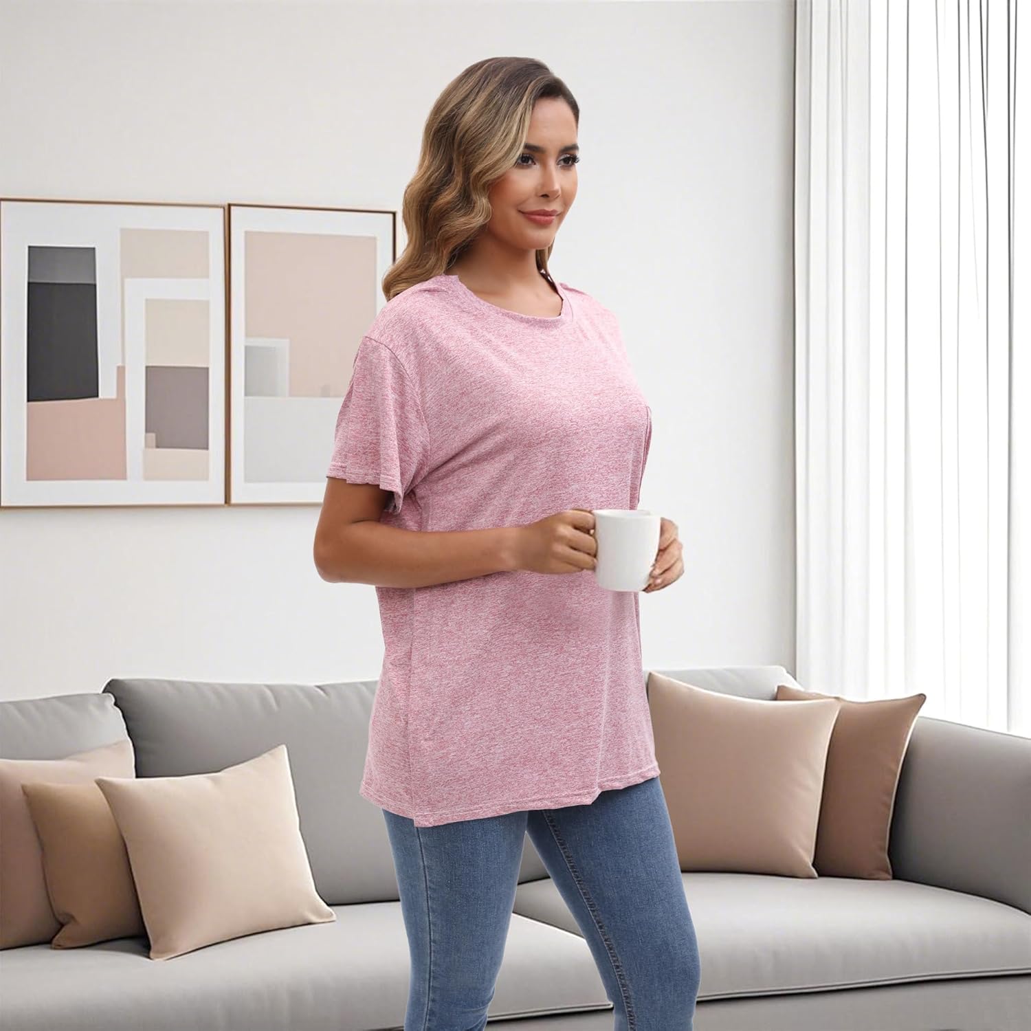 Post Shoulder Surgery Shirts for Women with Magnetic Buttons Tear Away Shirts Rotator Cuff Surgery Must Haves
