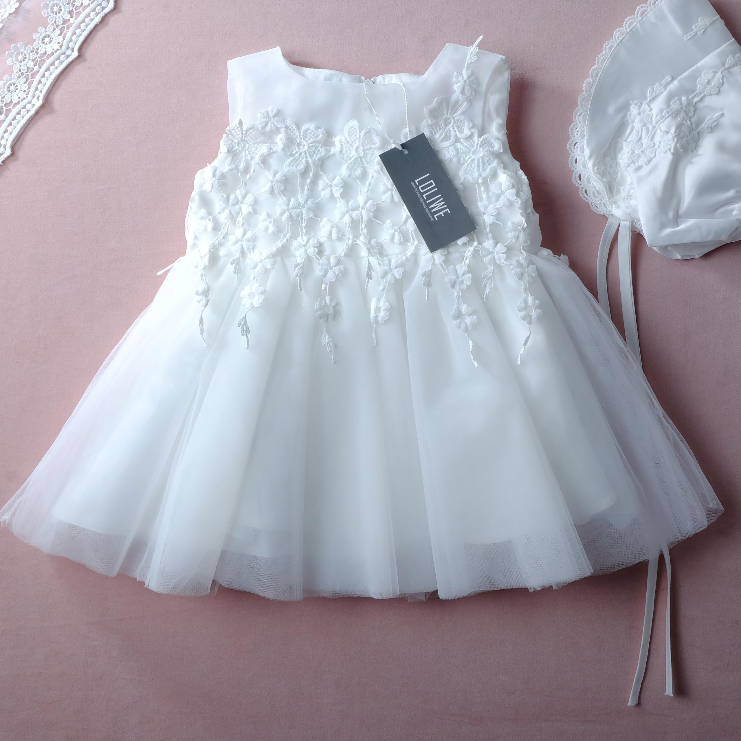Vestido de fiesta de niña para bodas, bautizos, cumpleaños y ocasiones especiales – Elegante vestido de ocasión con encaje para niña de flores