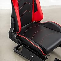 Vista 8 de VIVO Racing Simulator Cockpit with TV Mount, Wheel Stand, Gear Mount, Chair and Frame Only, Fits Logitech, Thrustmaster, Fanatec, Compatible with