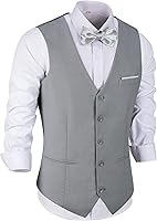 Vista 1 de Chaleco de traje para hombre, chaleco de esmoquin para boda, chaleco formal con cuello en V