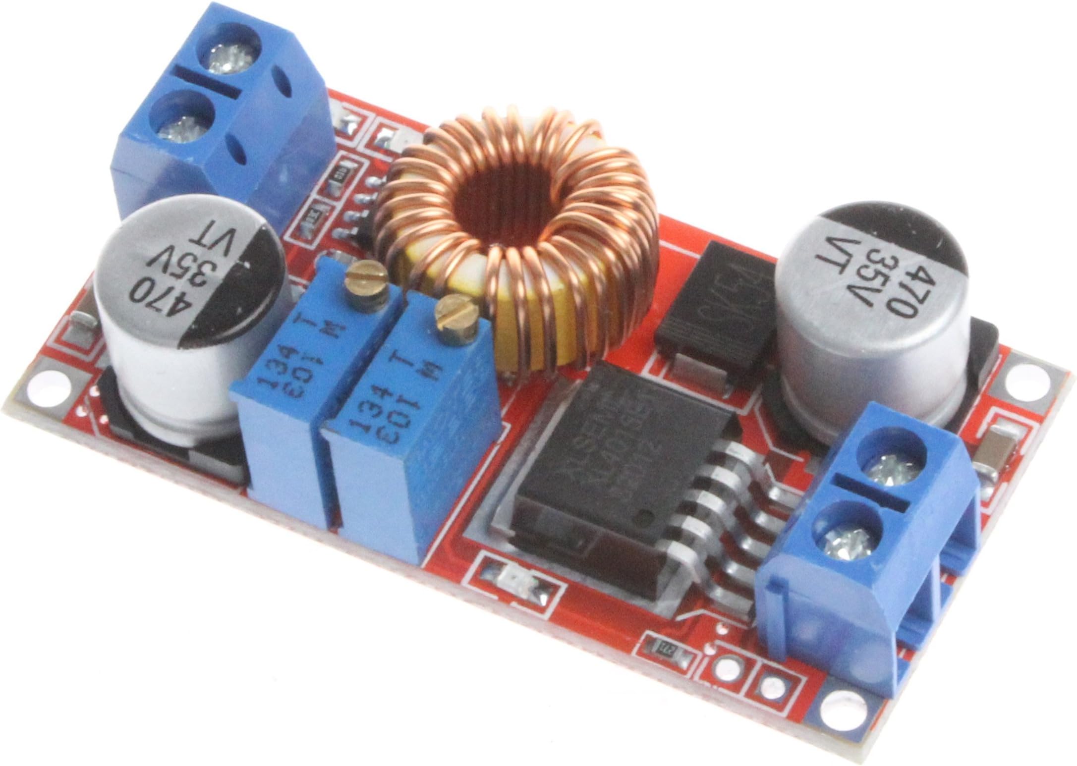 DC to DC 5A Adjustable Buck Regulator Power Supply Module CC CV DC 5V - 32V Buck to 0.8V - 30V Output ADJ Constant Voltage Constant Current Step-Down Power Supply Module LED Driver Board