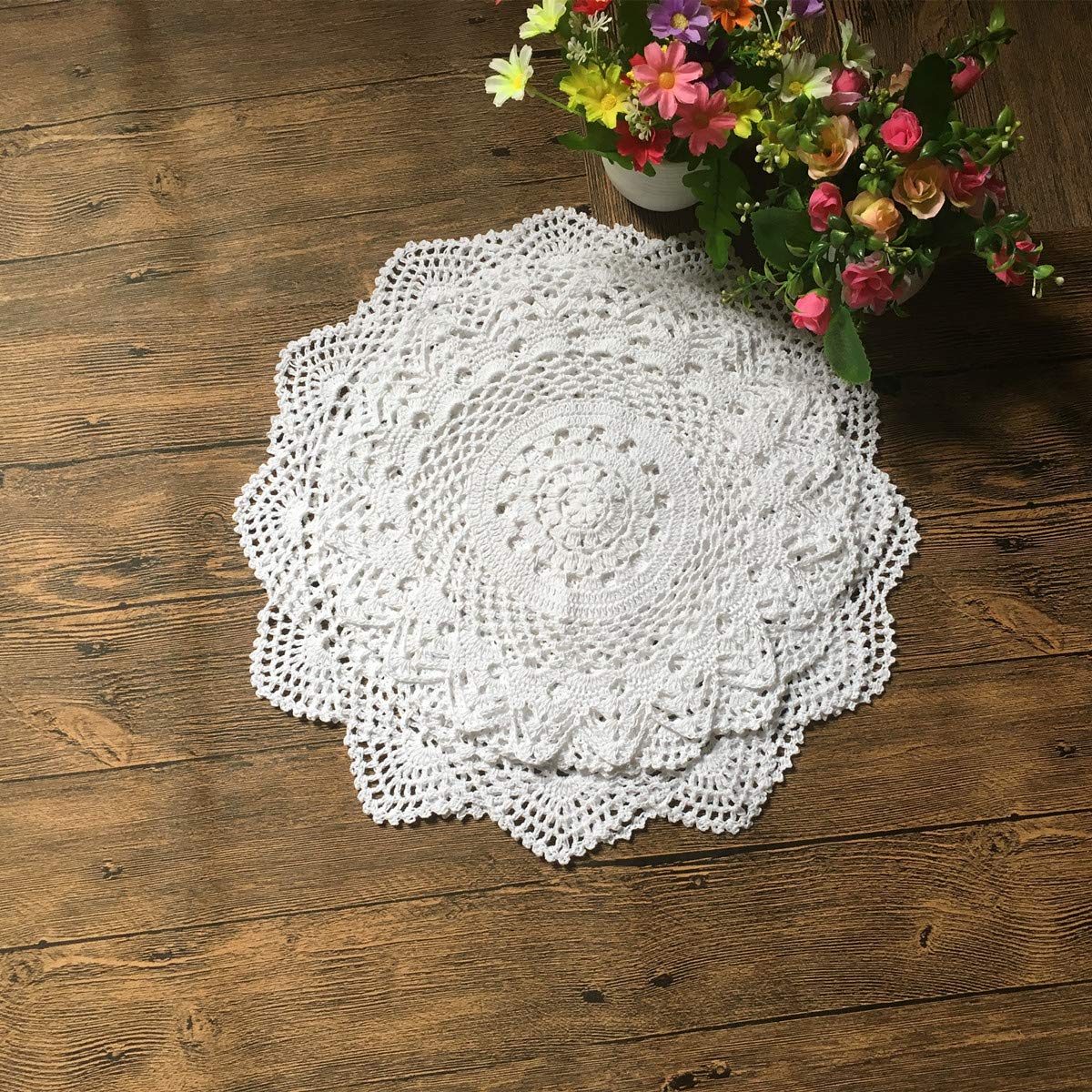 NAPPERONS CROCHET MAIN SERVICE A APERITIF ARTISANAT FRANCAIS S