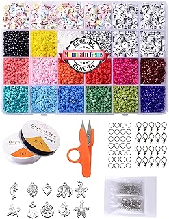 مجموعة متنوعة من الخرز للحرف اليدوية الصغيرة مع صندوق منظم لصنع الاساور والمجوهرات اشكال خرز جيلي 3
