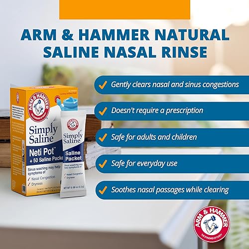 Miniatura 6 de GuruNanda Neti Pot con paquete salino 81fl oz y spray de ducha de eucalipto paquete de 2 x 4 onzas líquidas ayuda a aliviar los senos nasales la